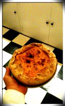 zoete aardappeltaart met salie