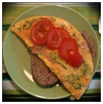 Omelet bacon lente-ui tomaat Omelet bacon lente-ui tomaat