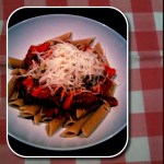 Pasta tomatensaus en kaas