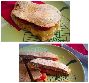 Naanbrood met kaas en tomaat