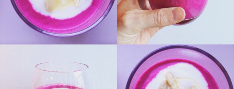 smoothie van bietjes en yoghurt
