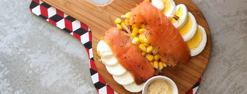 gerookte zalm met ei
